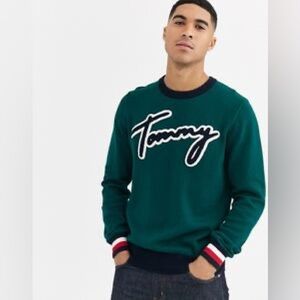 Tommy Hilfiger Dark Green Crewneck Sweater